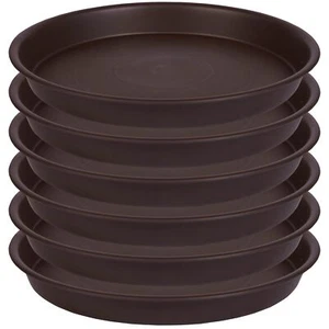 6Pack 10Inch Heavy Duty Plastic Plant Saucer Drip Trays Flower Plant Water Trays - Picture 1 of 7