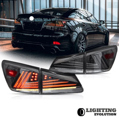 Luces traseras LED para LEXUS IS 250 350 IS F 2006-2013 par secuencial de lentes de humo Foto 1 de 4