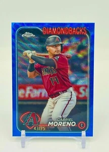 2024 Topps Chrome Baseball Blue Wave Refractor #21 Gabriel Moreno /75 - Picture 1 of 2