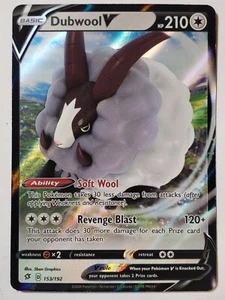HOLO Dubwool V 153/192 Casi Nuevo/M - Tarjeta de Pokémon Rebel Clash - $2 Envío Combinado - Imagen 1 de 2