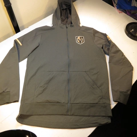 ADIDAS LAS VEGAS GOLDEN KNIGHTS VGK NHL HOCKEY HOODIE HOODED JACKET Sz Mens L Cover