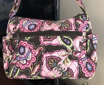 Bolso de Mano Bandolera/Hombro Paisley Marrón y Rosa - Diseño Tanya Lee Foto 1 de 4