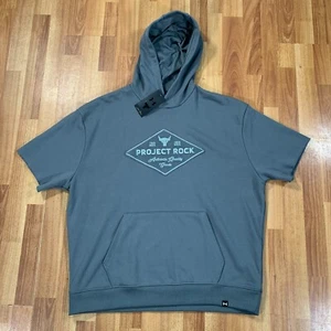 Under Armour Project Rock Hoodie Herren Large grau ärmellos Training Gym - Bild 1 von 12