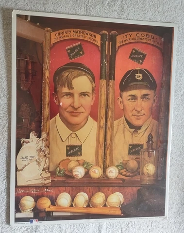 TY COBB & CHRISTY MATHEWSON 1993 MLB 11 x 14  Poster Print Collage No. 11 NEW Cover
