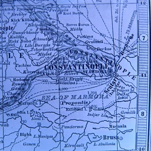 um 1900 Glasplatte Negativ Karte von Konstantinopel, Marmoraer 4x5 - Bild 1 von 9