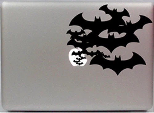 Cool New Swarm of Batman Bats Apple Macbook Removable Vinyl Sticker Decal - Image 1 of 1