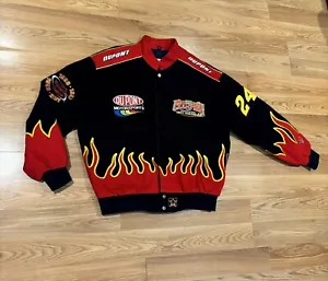 2001 Jeff Gordon 24 DuPont NASCAR Flames Jacket Champion JH Design Chase Large L - Picture 1 of 15