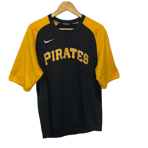 Nike Baseball Pittsburgh Pirates Short Sleeve Warmup Pullover Jersey Size L Cover