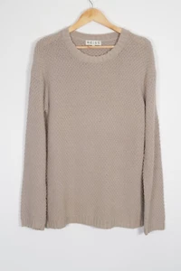 Jersey Reiss Fisherman Waffle para Hombres Marrón Crew Tejido Malla Talla Mediana - Imagen 1 de 12