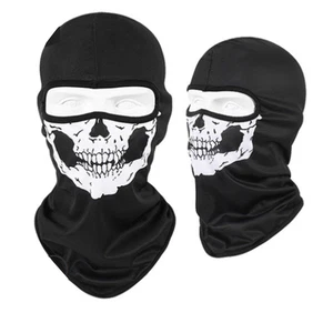 Balaclava Skull Full Face Mask Windproof Tactical Cycling Halloween Ski Mask Men - Picture 1 of 9