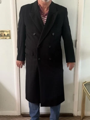 Double Breasted Black Men’s Dress Coat - Image 1 of 4