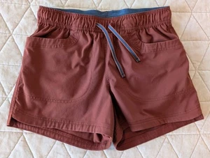 Girls REI Co•Op Hiking Shorts M (10-12) Rust Orange Elastic Lightweight Moisture - Picture 1 of 15