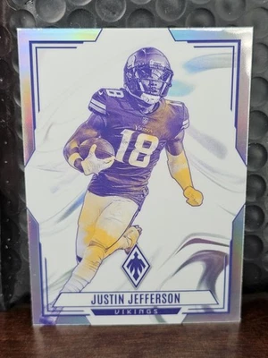 2023 Panini Phoenix Justin Jefferson Silver Contours #CON-1 Minnesota Vikings - Image 1 of 4