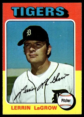 1975 Topps Vintage Baseball EX-NM Lerrin LaGrow Detroit Tigers #116 - Image 1 of 2