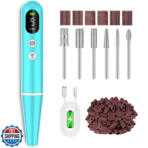 Kit de limas de taladro de uñas eléctrico inalámbrico: lima de uñas eléctrica con disco LED de 9 velocidades - Imagen 1 de 5