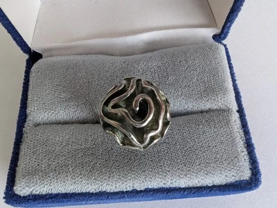 10.1g Sterling Silver Art Nouveau Rose Cocktail Ring Size 7 - Image 1 of 4