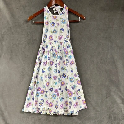 Laura Ashley Floral Halter Dress Smocked Girls Cotton Sundress Summer Cute 6 - Image 1 of 4