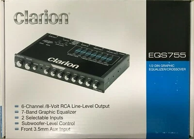 Clarion - EQS755V - Ecualizador gráfico medio DIN con filtro de paso bajo incorporado Foto 1 de 3