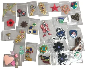 Lot/40 Applique Patches Variety of Sizes & Designs Sew On - Picture 1 of 5