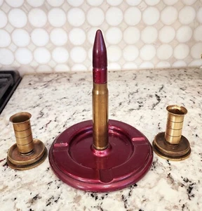 Vintage Stoner Mfg. Corp. World War 2 20mm Lighter/Ashtray With 2 Trench Art... - Picture 1 of 15