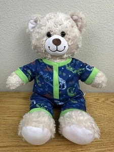 Build A Bear BAB Happy Hugs Teddy Soft Light Brown Plush Stuffed Animal in PJs - Picture 1 of 10