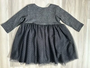 Zara Kleid,Dress,Gr.74,schwarz,black,Strick,Glitzer,Tüllrock - Bild 1 von 6