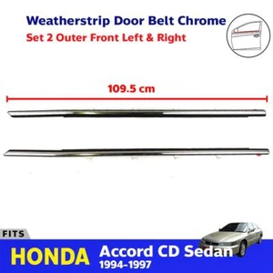 For Honda Accord CD 4D SED 1994-97 Weatherstrip Door Belt Chrome Front Pair Z09 - Bild 1 von 9