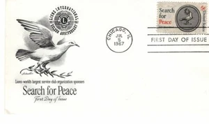 USPS First Day Issue #1326 1967 5c Search for Peace, Lions International ST1853 - Picture 1 of 1