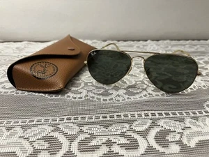 Ray Ban Aviator Sunglasses With Original Case Gold Frame Brown Lens - Picture 1 of 16