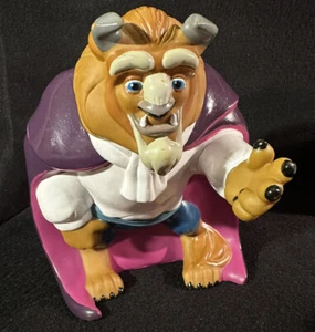 Vintage 1993 Mattel Disney Beauty and The Beast Plastic Coin Piggy Bank Money - Picture 1 of 18