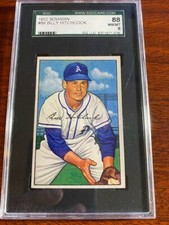 1952 Bowman #89 Billy Hitchcock. SGC 88 NRMT/MINT