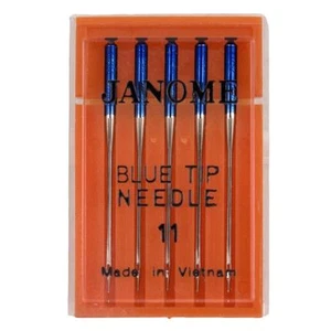 Janome 5 piezas Agujas para máquina de coser bordado punta azul talla 75/11 - Imagen 1 de 1