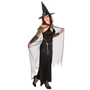 Sexy Königin der Finsternis Karneval Fasching Halloween Hexe Damen Hexenkleid