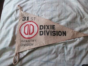 Segunda Guerra Mundial EE. UU. 31 ST DIVISIÓN DE INFANTERÍA DIXIE BANDERA DE PENIQUE - Imagen 1 de 2