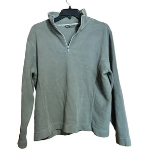 Tommy Bahama Sweater Mens Large Green 1/4 Zip Pullover Long Sleeve Cotton Blend - Picture 1 of 9