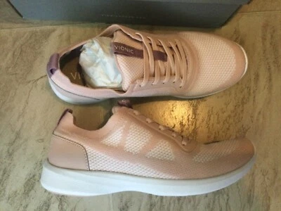 Nuevo $119 Vionic Sky Lenora Rosa Rubor Blanco Tenis Zapatos Mujer Talla 7 Foto 1 de 4