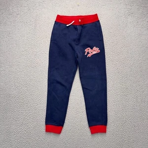Polo Ralph Lauren Jogger Sweatpants Boys sz 7 Blue Red 20x19 Pockets Casual - Picture 1 of 11