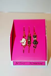 Betsey Johnson Rose Gold Cat & Mouse 3 Bracelet Set NWT - Picture 1 of 3