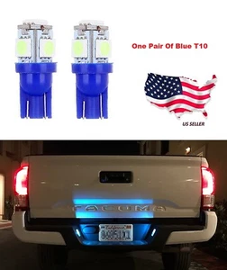 192 194 W5W 168 Xenon Brand New 2 Pcs Blue T10 5-SMD Wedge 5050 LED Light Bulbs - Picture 1 of 4