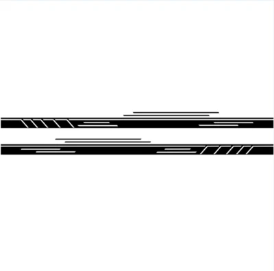 Pegatinas deportivas coche rayas carreras gráficos estilo decoración negro 230x13,5 cm Foto 1 de 4