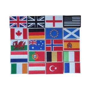 National Country Flags Patch to Iron on Sew on Embroidered Badge - Picture 1 of 21