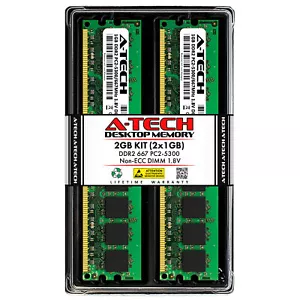 2GB 2x1GB PC2-5300U Elite Group (ECS) G41T-M G41T-M2 Gold Memory RAM - Picture 1 of 2