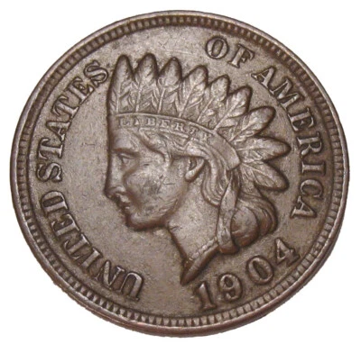 OLD US COINS 1904 INDIAN HEAD CENT PENNY FULL LIBERTY HIGHGRADE - Image 1 of 2