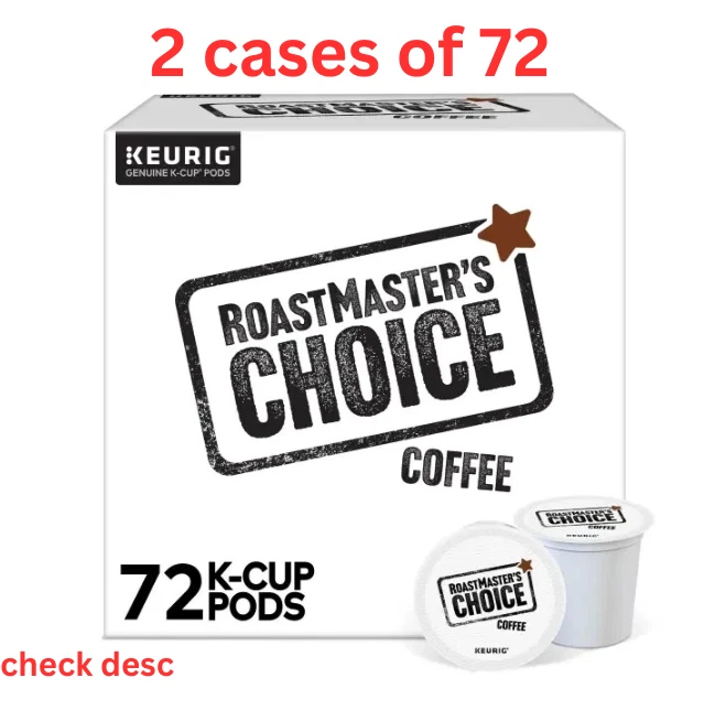 RoastMasters Choice Coffee Keurig Pods 144 Count 2 cases of 72 k cups check BB! - Image 1 of 1