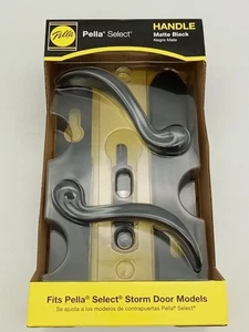New Pella Select Matte Black Storm Door Handle Set - Model # 9136305 - Picture 1 of 3