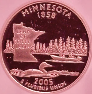 2005-S 25C State Quarters "Minnesota" Silver ICG PR 70 DCAM ~2857570302~ #14246 - Picture 1 of 4