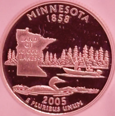 2005-S 25C State Quarters "Minnesota" Silver ICG PR 70 DCAM ~2857570302~ #14246 - Image 1 of 4