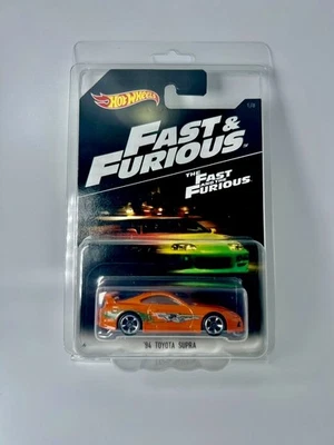 Hot Wheels Fast And Furious ‘94 Toyota Supra Orange 1/8 2016 w/ Case Protector - Image 1 of 4