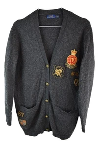 Polo Ralph Lauren Womans Wool Oversized Cardigan Logo Size XS Pockets Button - Picture 1 of 8