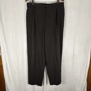 Vintage Tamotsu Wool Blend Brown Pants Slacks Pleated Front Size 16 - Picture 1 of 6